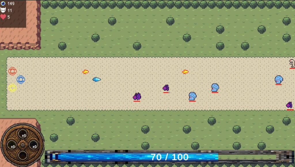 ゲーム中の戦闘画面