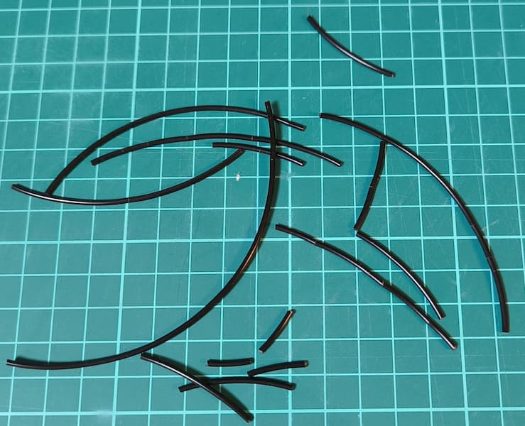 中に詰まっていたフィラメント